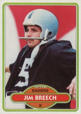 1980 Topps Jim Breech #107 Football Card