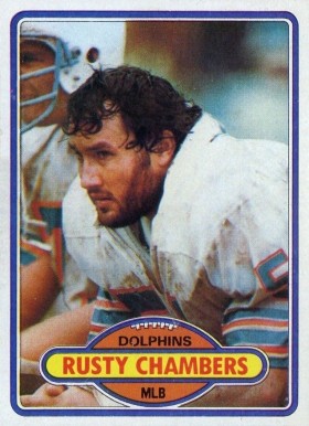 1980 Topps Rusty Chambers #96 Football Card