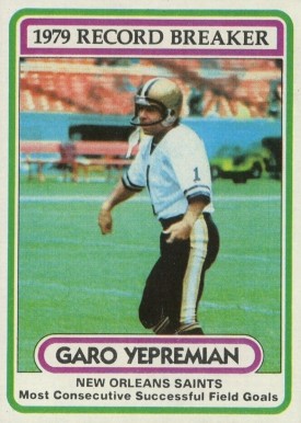 1980 Topps Garo Yepremian #6 Football Card