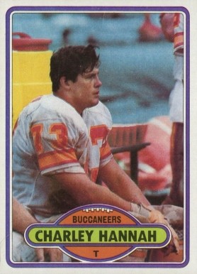 1980 Topps Charley Hannah #18 Football Card