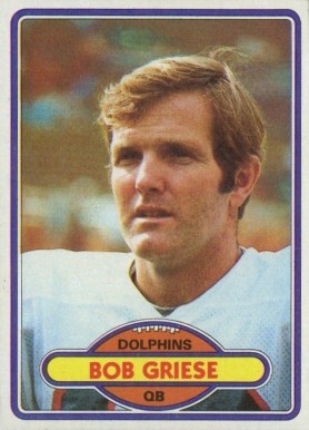 1980 Topps Bob Griese #35 Football Card