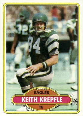 1980 Topps Keith Krepfle #32 Football Card