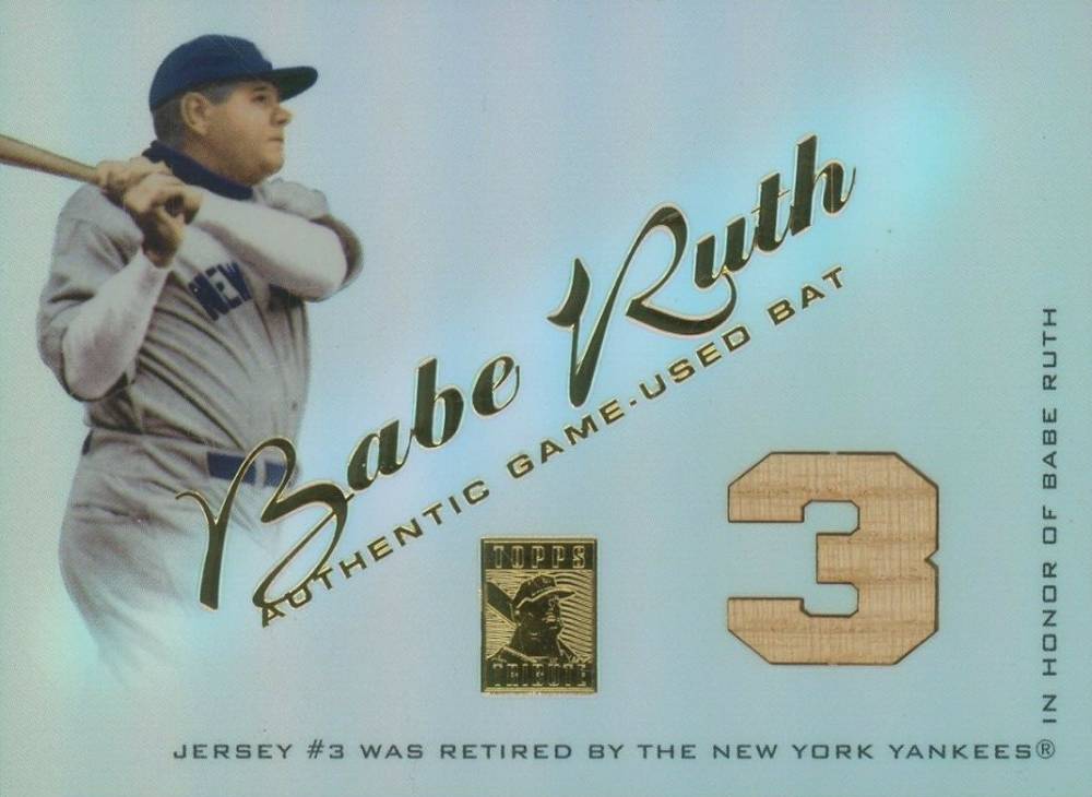 2001 Topps Tribute Game-Used Bat Babe Ruth #RBBR Baseball Card