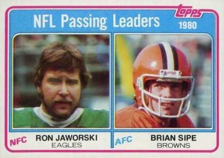 1981 Topps Passing Leaders #1 Football Card
