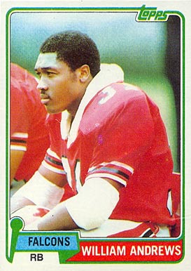 1981 Topps William Andrews #528 Football Card