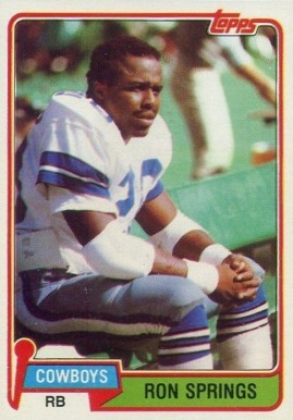 1981 Topps Ron Springs #433 Football Card