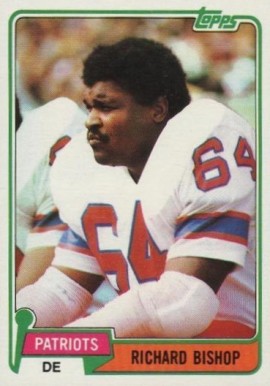 1981 Topps Richard Bishop #414 Football Card