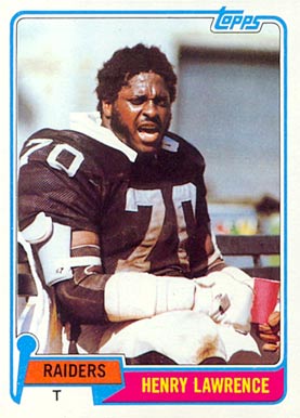 1981 Topps Henry Lawrence #382 Football Card