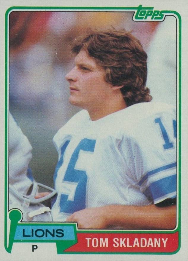 1981 Topps Tom Skladany #324 Football Card