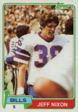 1981 Topps Jeff Nixon #313 Football Card