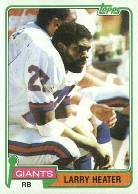 1981 Topps Larry Heater #309 Football Card