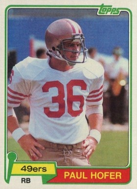 1981 Topps Paul Hofer #302 Football Card