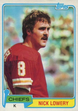 1981 Topps Nick Lowery #213 Football Card