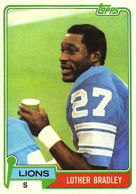 1981 Topps Luther Bradley #203 Football Card