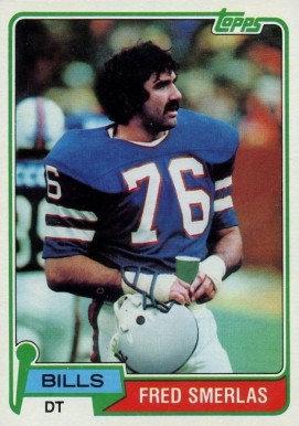 1981 Topps Fred Smerlas #201 Football Card
