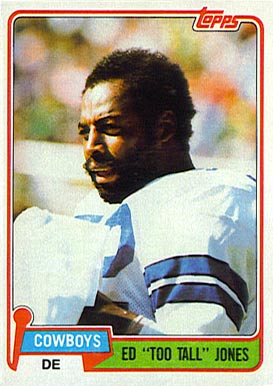 1981 Topps Ed "Too Tall" Jones #185 Football Card