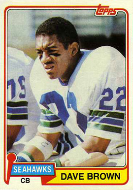 1981 Topps Dave Brown #167 Football Card