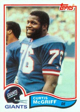 1982 Topps Curtis McGriff #428 Football Card