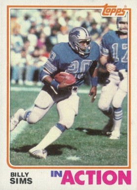1982 Topps Billy Sims #350 Football Card