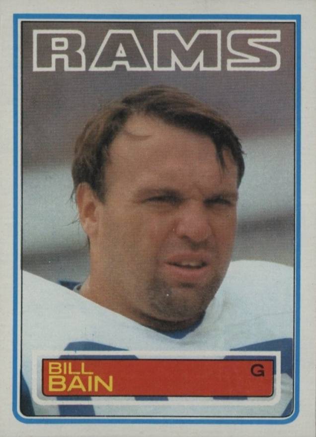 1983 Topps Bill Bain #87 Football Card