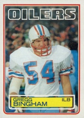 1983 Topps Gregg Bingham #274 Football Card