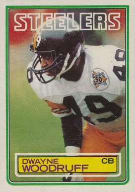 1983 Topps Dwayne Woodruff #369 Football Card