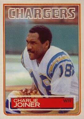 1983 Topps Charlie Joiner #377 Football Card