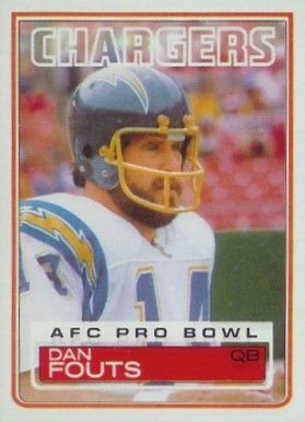 1983 Topps Dan Fouts #374 Football Card