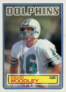1983 Topps David Woodley #323 Football Card