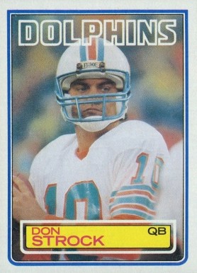 1983 Topps Don Strock #321 Football Card