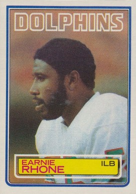 1983 Topps Earnie Rhone #319 Football Card