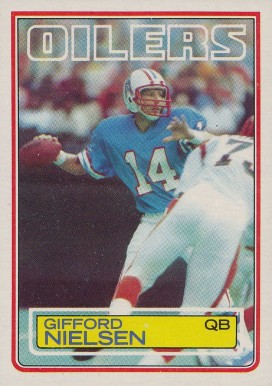 1983 Topps Gifford Nielsen #279 Football Card