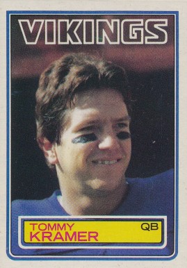 1983 Topps Tommy Kramer #102 Football Card