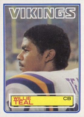 1983 Topps Willie Teal #106 Football Card