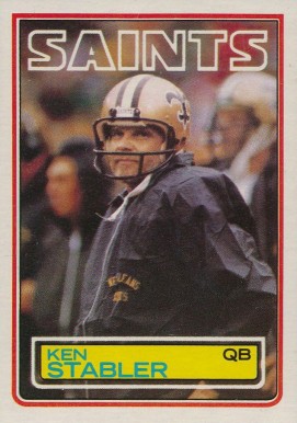 1983 Topps Ken Stabler #118 Football Card