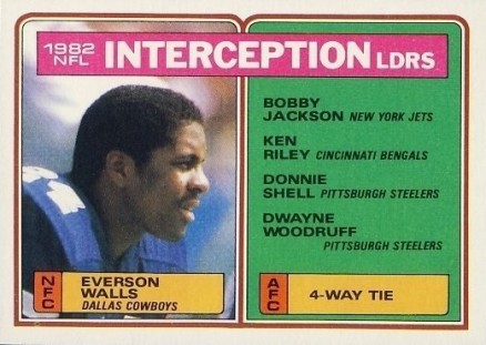 1983 Topps Interception Leaders #206 Football Card