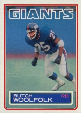 1983 Topps Butch Woolfolk #135 Football Card