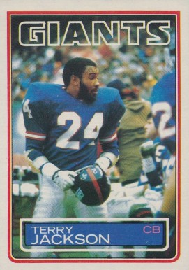1983 Topps Terry Jackson #127 Football Card