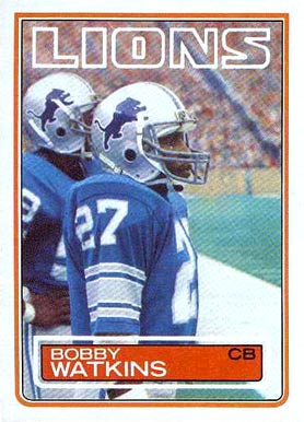 1983 Topps Bobby Watkins #73 Football Card