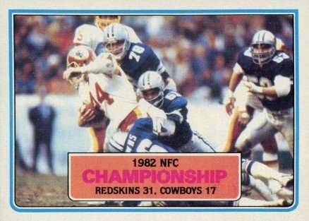 1983 Topps NFC Championship Redskins 31, Cowboys 17 #10 Football Card