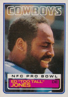 1983 Topps Ed Too Tall Jones #49 Football Card
