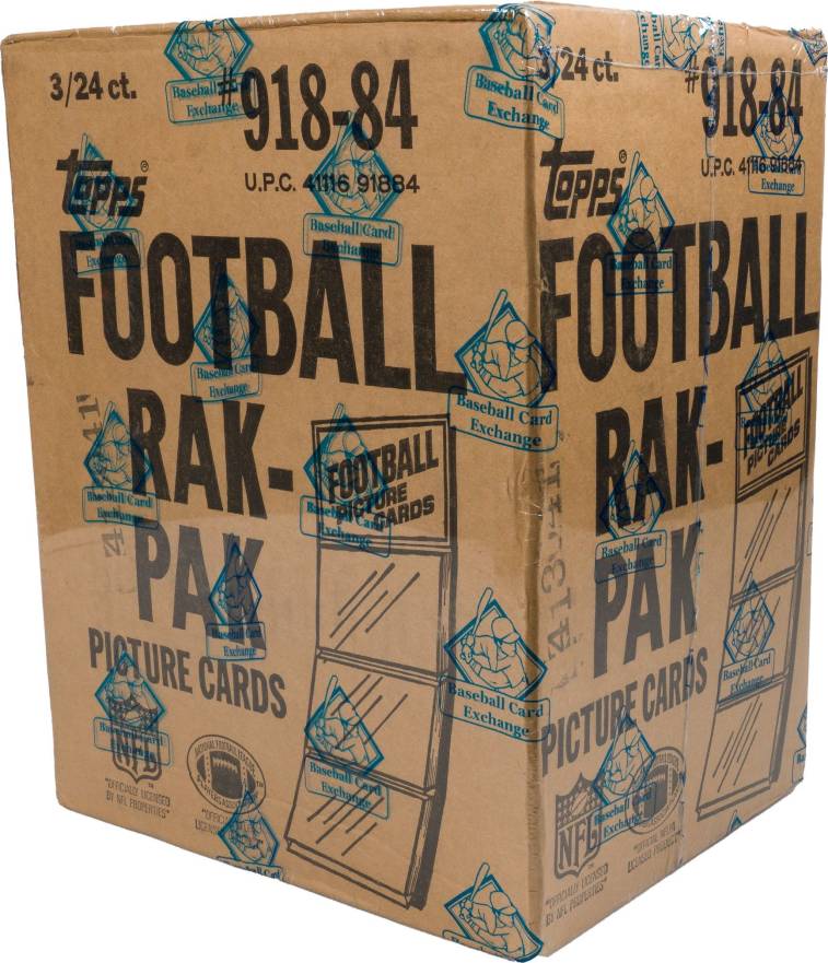1984 Topps Rack Pack Box Case #RPBC Football Card