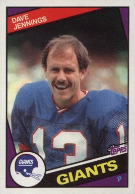 1984 Topps Dave Jennings #318 Football Card