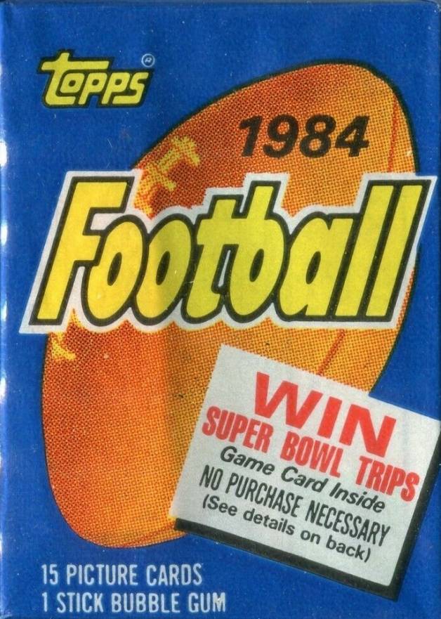 1984 Topps Wax Pack #WP Football Card