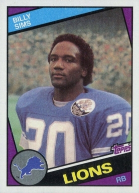 1984 Topps Billy Sims #260 Football Card
