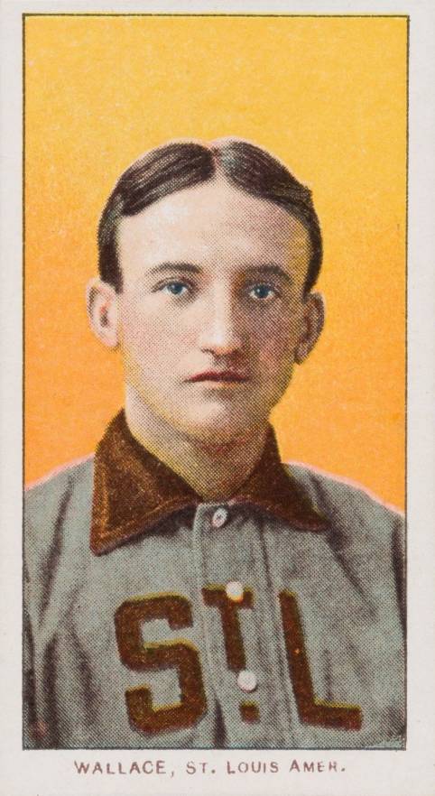 1909 White Borders Old Mill Wallace, St. Louis Amer. #498 Baseball Card