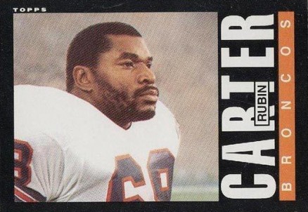 1985 Topps Rubin Carter #236 Football Card