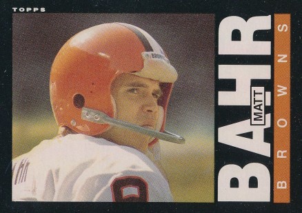 1985 Topps Matt Bahr #222 Football Card