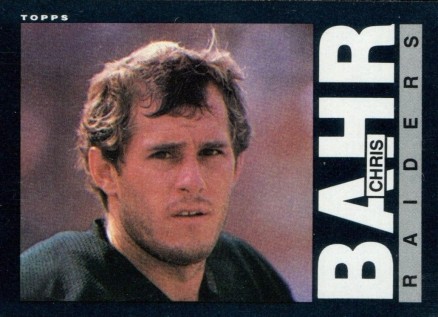 1985 Topps Chris Bahr #284 Football Card