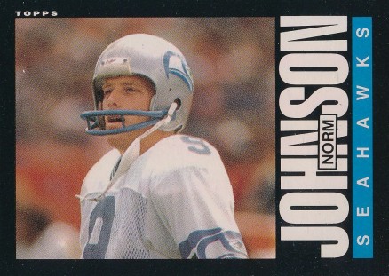 1985 Topps Norm Johnson #387 Football Card